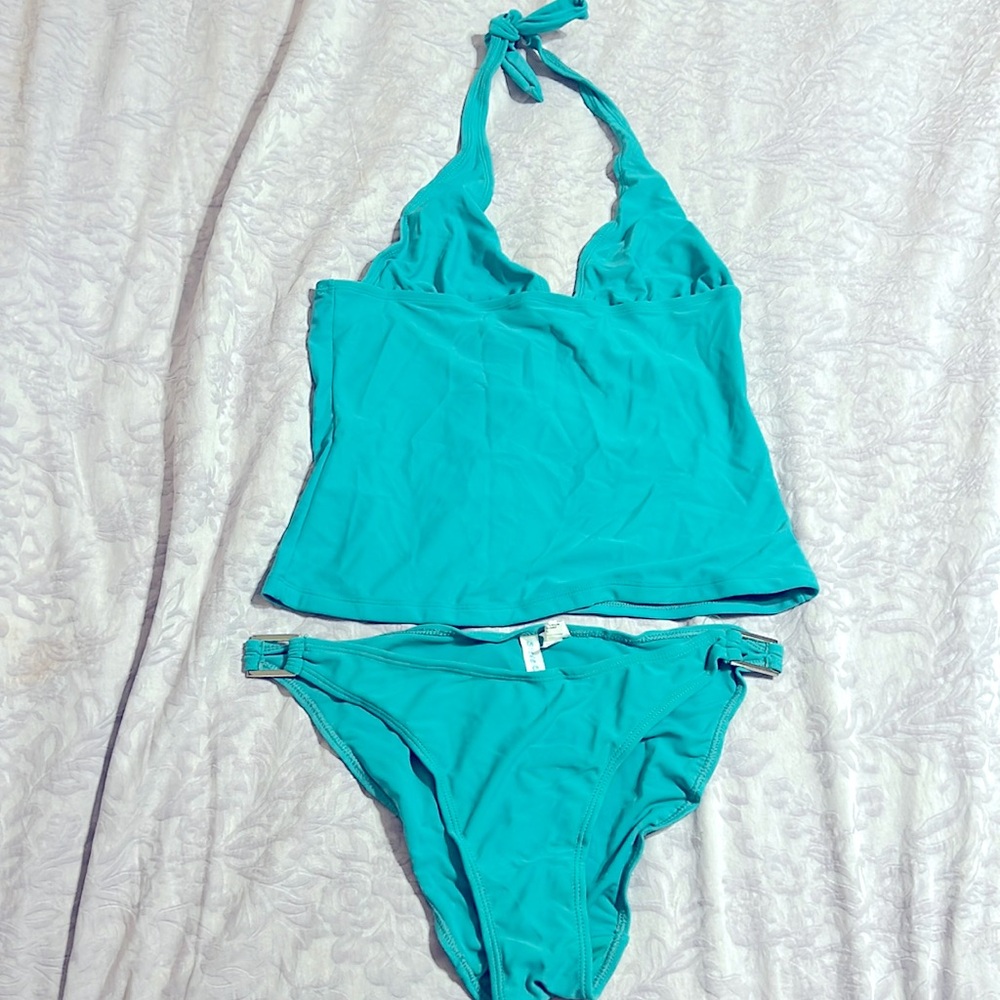 NWOT Steve & Barry’s turquoise size L Tankini swim suit